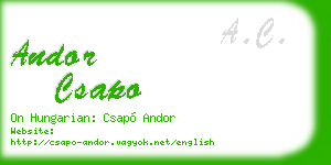 andor csapo business card